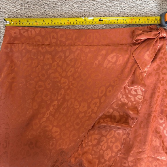 NWT Torrid Copper Leopard Jacquard Wrap Skirt Size‎ 2x (18-20) - Picture 9 of 14